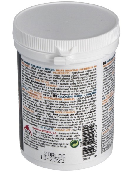 Colageno Marino+Silicio 120 Cap. de Intersa