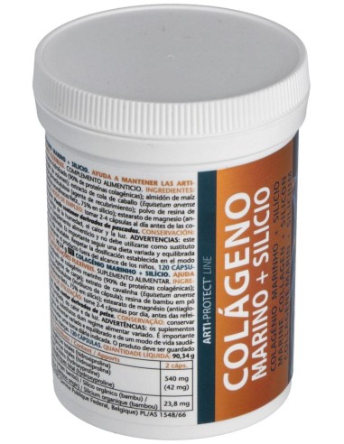 Colageno Marino+Silicio 120 Cap. de Intersa