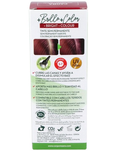 Crema Colorante Henna Caoba 80Ml. de Corpore Sano