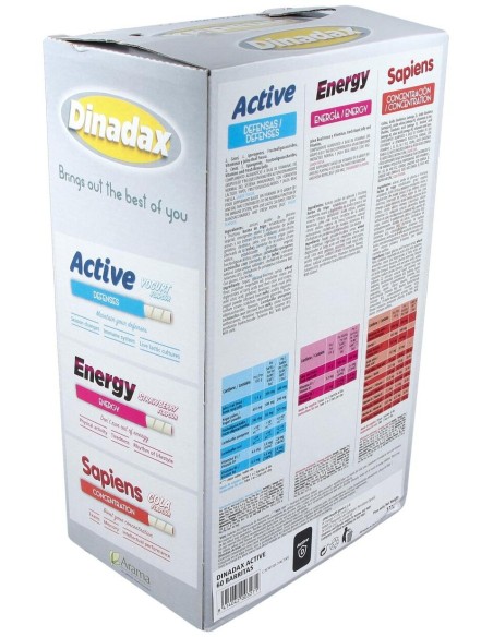 Dinadax Active (Yogur) Expositor 60Barritas de Pharmadiet