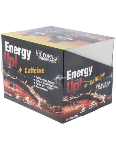 Victory Endurance Energy Up Gel +Cafeina Cola 24Ud de Weider