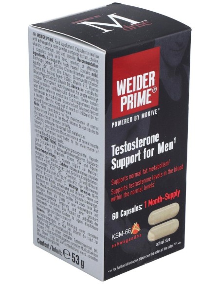 Weider Prime Testosterona Hombre 60Cap. de Weider