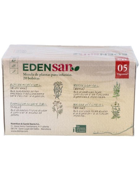 Edensan  Digestión 05  Envase 20 Filtros(20 Infusiones) de Edensan®