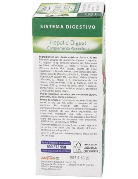 Hepatic Digest   Envase 250 Ml(8 Días) de Dielisa®