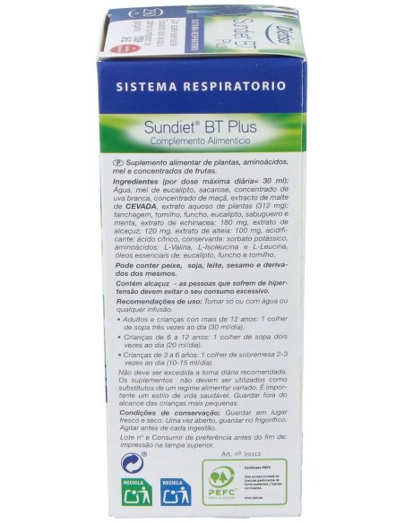 Sundiet Bt Plus Bronquios 250Ml. de Dietisa (Dielisa)