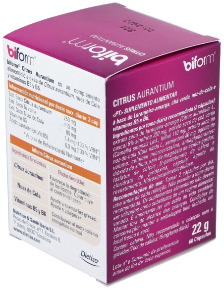 Citrus Aurantium  Envase 60 Cápsulas(30 Días) de Biform®