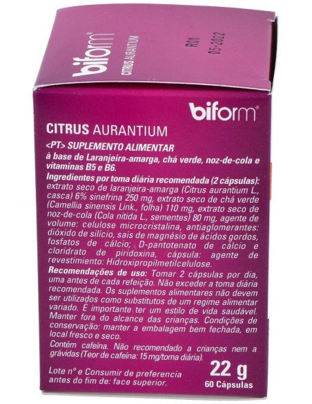 Citrus Aurantium  Envase 60 Cápsulas(30 Días) de Biform®