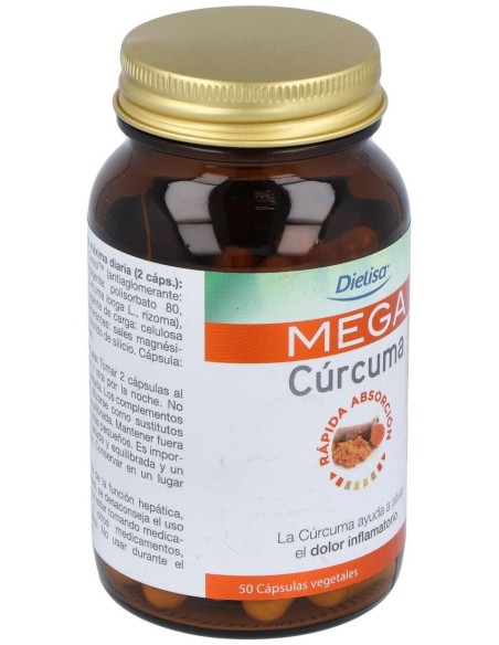Mega Cúrcuma  Envase 50 Cápsulas(25 Días) de Dielisa®