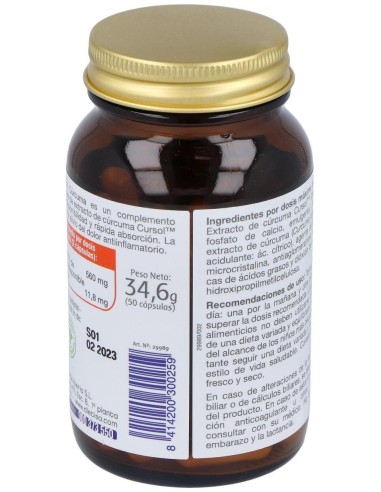 Mega Cúrcuma  Envase 50 Cápsulas(25 Días) de Dielisa®