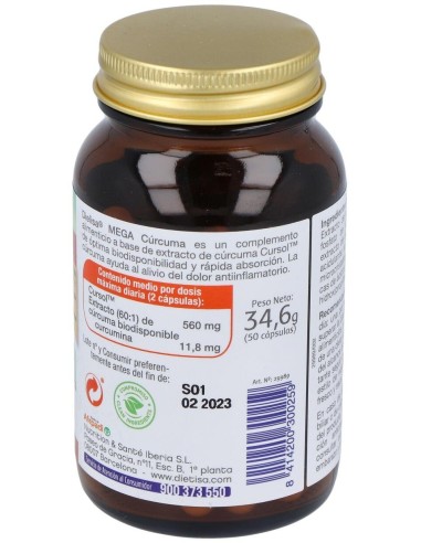 Mega Curcuma 50Cap. de Dietisa (Dielisa)