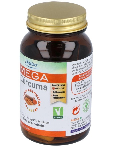 Mega Cúrcuma  Envase 50 Cápsulas(25 Días) de Dielisa®