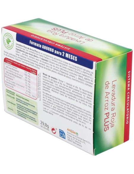 Dts Levadura Roja De Arroz Plus  60 Cápsulas  Envase 60 Cápsulas(60 Dias) de Dielisa®