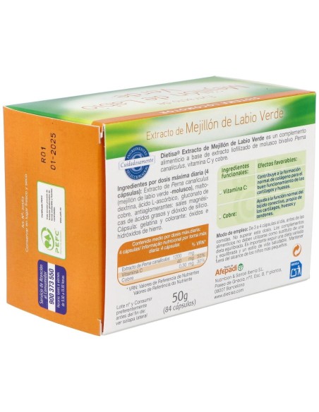 Mejillon De Labio Verde (Gemiflor Super) 84Cap de Dietisa