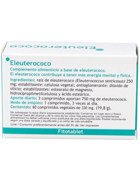 Fitotablet Eleuterococo 60Comp. de Eladiet