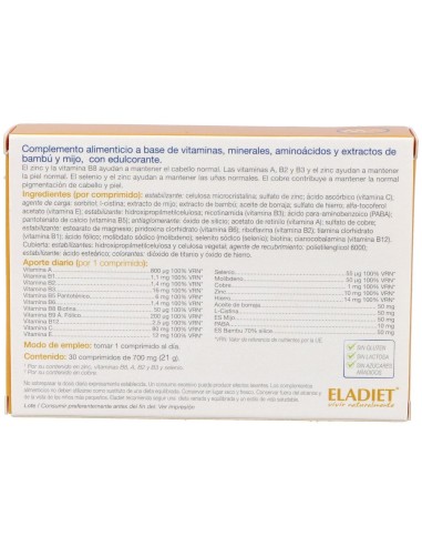 Vita Woman Cabello Piel Y Uñas 30 Comprimidos de Eladiet