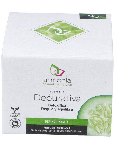 Crema Depurativa Pepino-Karite 50Ml. de Armonia