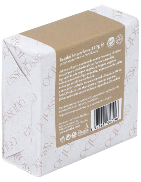 Essabo Jabon Sin Perfume 120Gr.  Eco de Essabo
