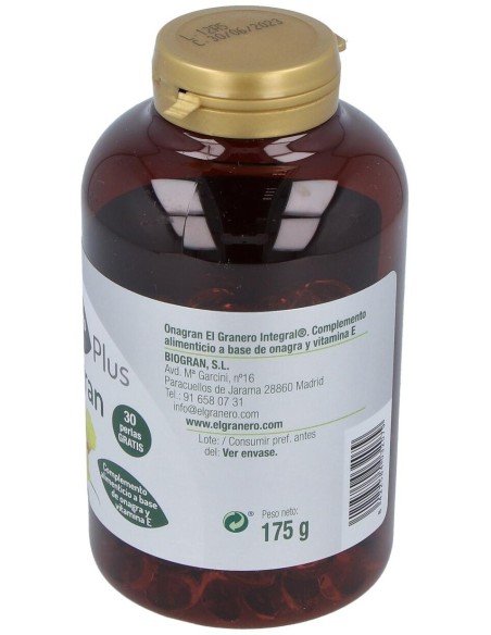 Onagran Aceite De Onagra 700 Mg 220+30 Perlas de El Granero