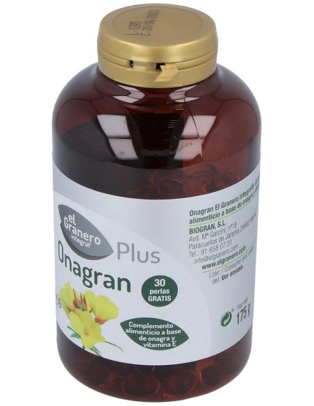 Onagran Aceite De Onagra 700 Mg 220+30 Perlas de El Granero