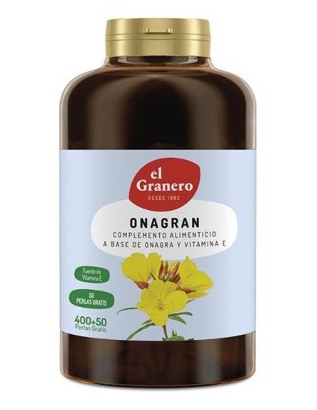 Onagran Aceite De Onagra 400+50Perlas de El Granero
