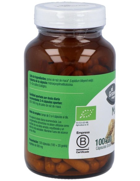 Maca Bio 120Cap. de El Granero