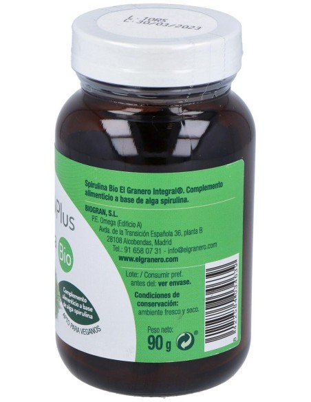 Espirulina Bio 180Comp. de El Granero