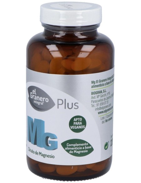 Mg 500 (Citrato De Magnesio) 300Comp. de El Granero