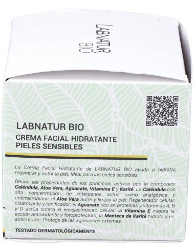 Crema Facial Hidratante Pieles Sensibles 50Ml. Bio de Labnatur Bio