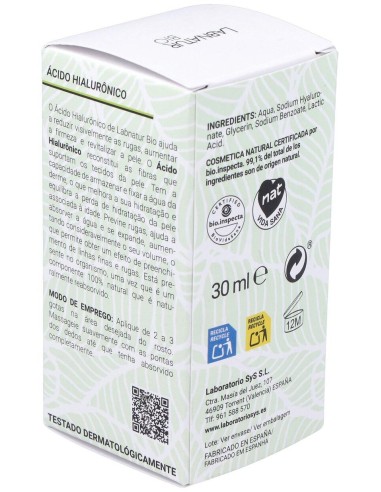 Acido Hialuronico Liquido 30Ml. Bio de Labnatur Bio