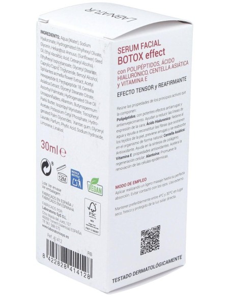 Serum Facial Botox Efecto Tensor 30Ml. Labnatur de Labnatur Bio