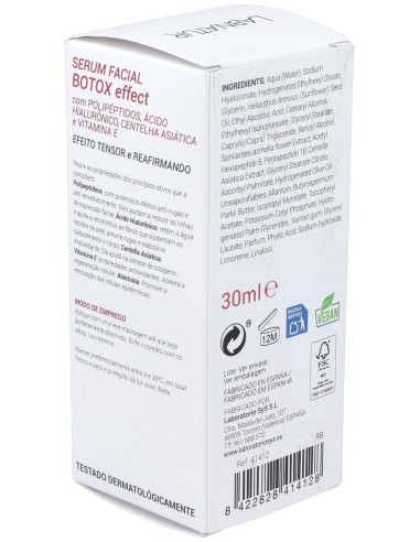 Serum Facial Botox Efecto Tensor 30Ml. Labnatur de Labnatur Bio