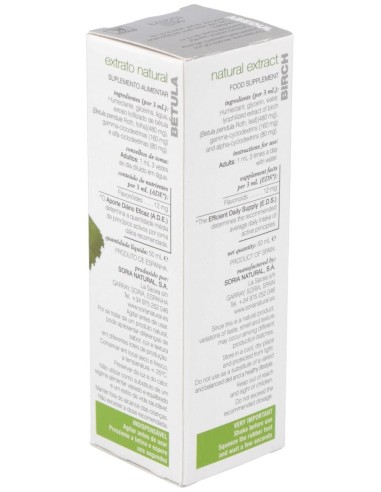 Ext. Abedul Xxi 50Ml. S/Al de Soria Natural