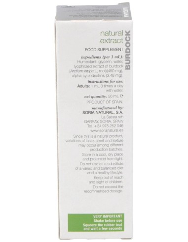 Ext. Bardana Xxi 50Ml. S/Al de Soria Natural