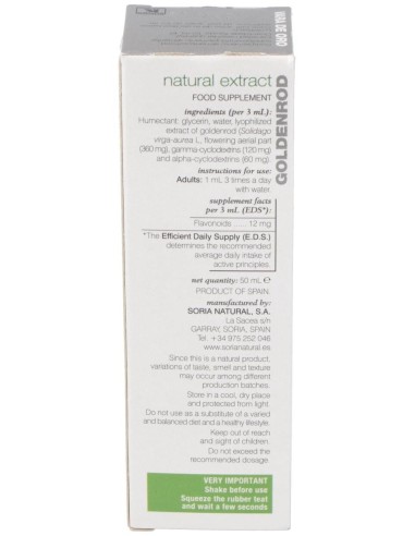 Ext. Vara De Oro Xxi 50Ml. S/Al de Soria Natural