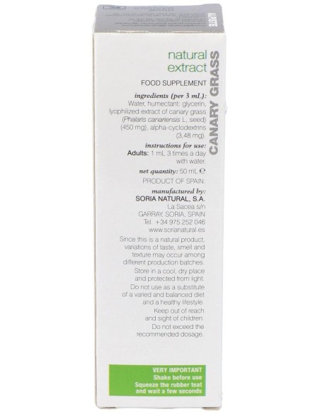 Ext. Alpiste Xxi 50Ml. S/Al de Soria Natural