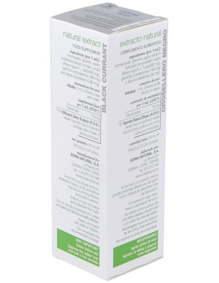 Ext. Grosellero Negro Xxi 50Ml. S/Al de Soria Natural