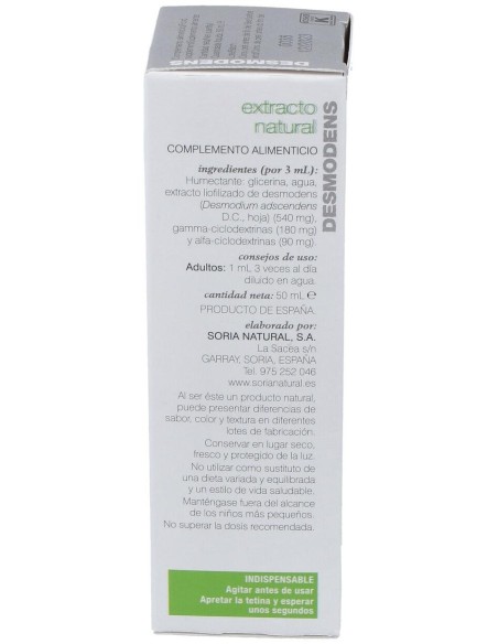 Ext. Desmodens Xxi 50Ml. S/Al de Soria Natural