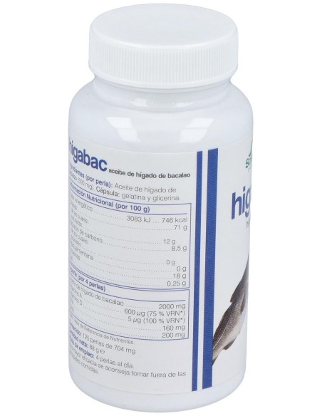 Aceite De Higado De Bacalao 125Perlas de Soria Natural