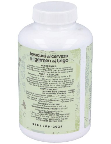 Germen Trigo-Levadura Cerveza Comprimido de Alecosor Soria Natural
