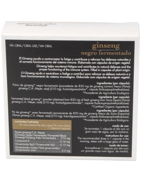 Ginseng Negro Fermentado 24Cap. de Soria Natural