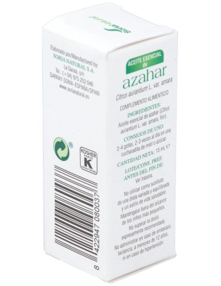 Esencia Azahar 15Cc de Soria Natural