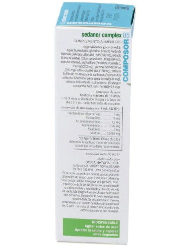 Composor 05 Sedaner Complex Xxi 50Ml. de Soria Natural