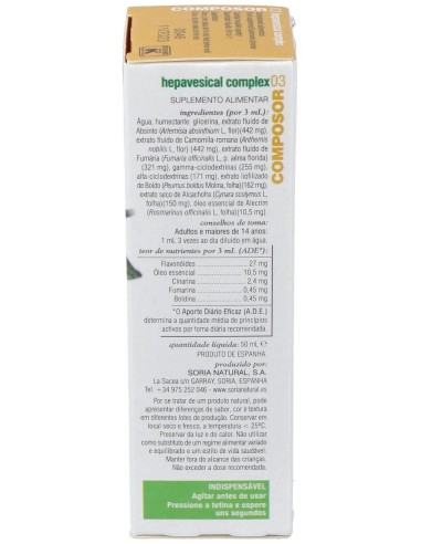 Composor 03 Hepavesical Complex Xxi 50Ml. de Soria Natural