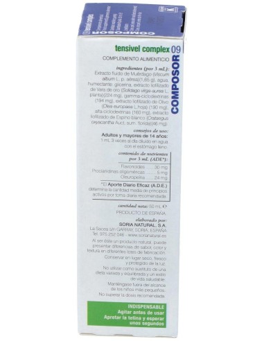 Composor 09 Tensivel Complex Xxi 50Ml. de Soria Natural
