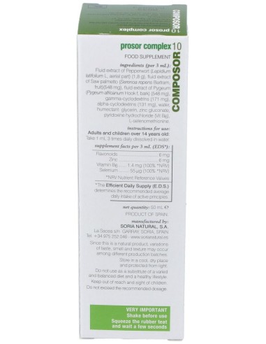 Composor 10 Prosor Complex Xxi 50Ml. de Soria Natural