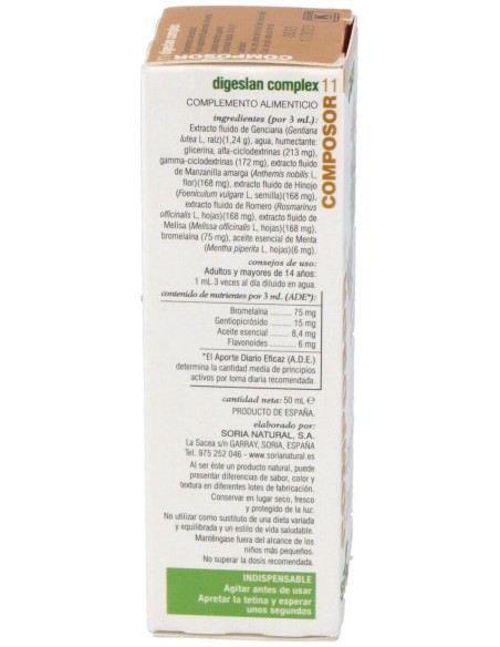 Composor 11 Digeslan Complex Xxi 50Ml. de Soria Natural