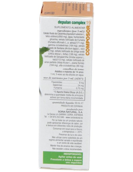 Composor 19 Depulan Complex Xxi 50Ml. de Soria Natural