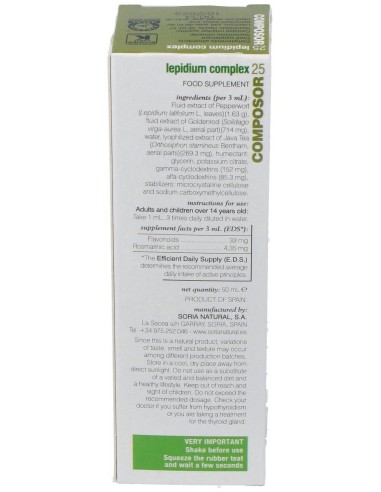 Composor 25 Lepidium Complex Xxi 50Ml. de Soria Natural