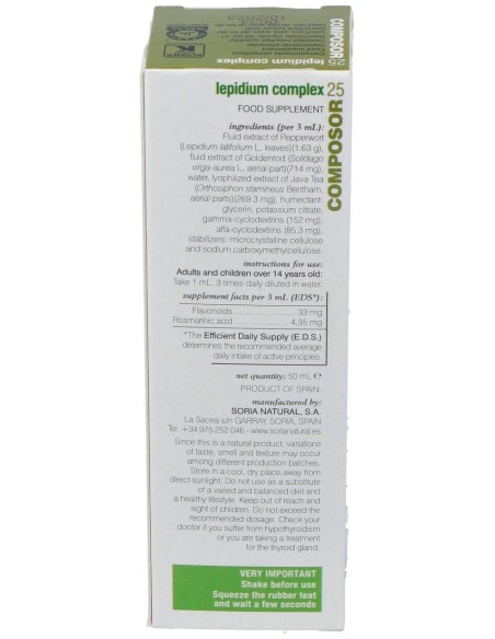 Composor 25 Lepidium Complex Xxi 50Ml. de Soria Natural