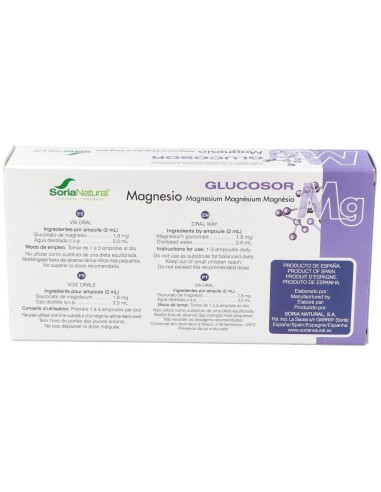 Glucosor Magnesio 28Amp. de Soria Natural